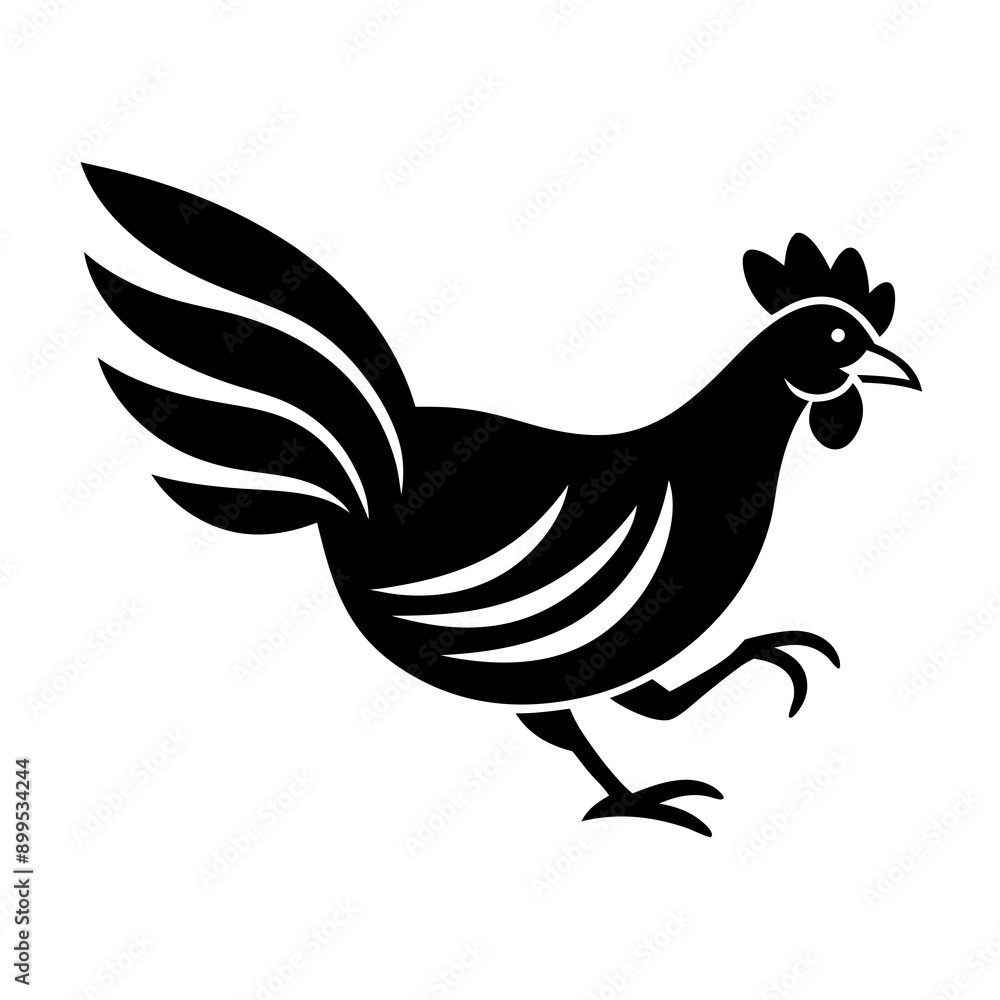 Fototapeta premium hen and chicken Vector
