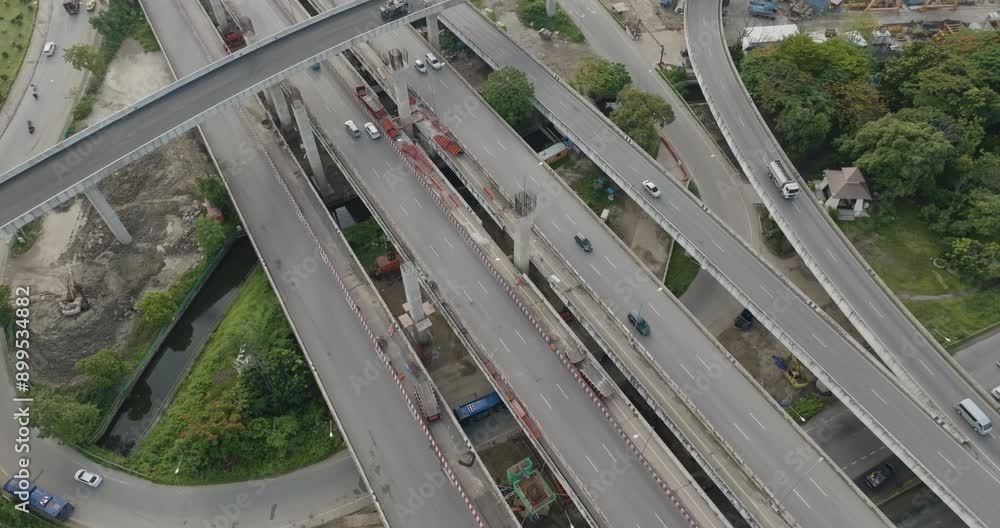 Aerial view city transport traffic car on road junction cross road transport industry Aerial view city transport traffic car on road junction cross road transport industry