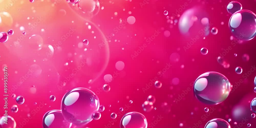 3D Macro of pink bubble cell and water drop dividing and shine in bodies seen through a microscope. Molecular Bond Network 3D Macro of pink bubble cell and water drop dividing and shine in bodies seen through a microscope. Molecular Bond Network