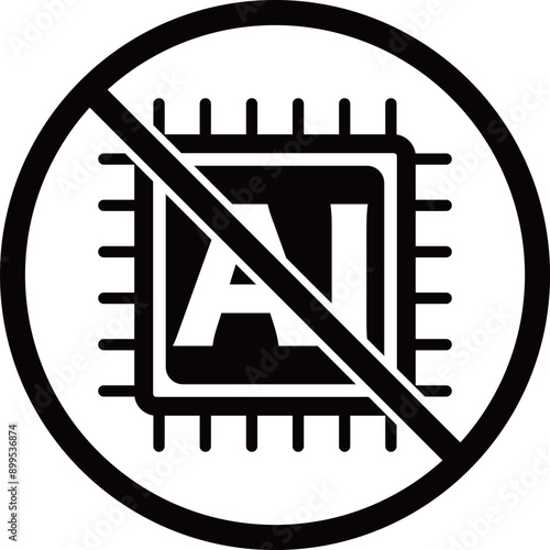 AIの使用禁止 アイコン