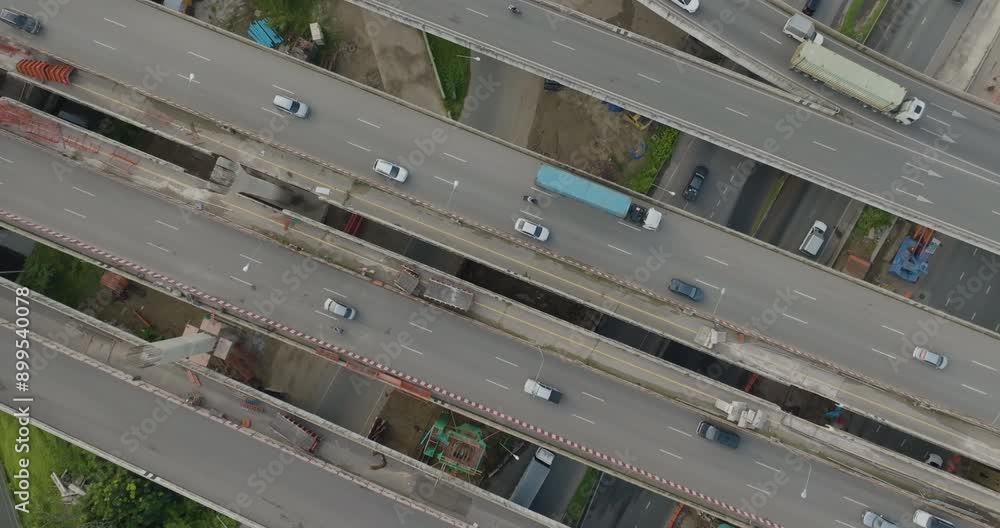 Aerial view city transport traffic car on road junction cross road transport industry Aerial view city transport traffic car on road junction cross road transport industry