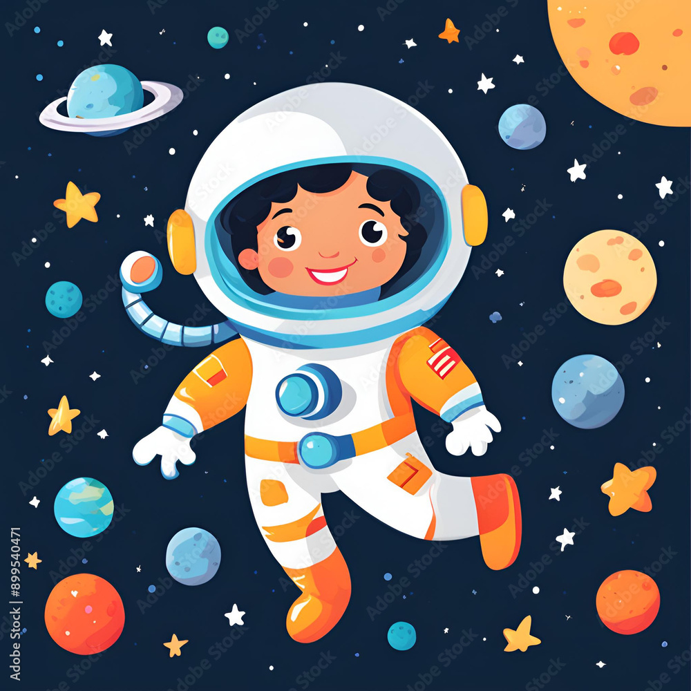 Naklejka premium astronaut in space