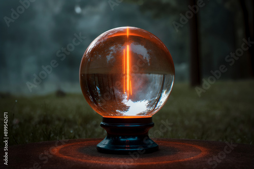 Crystal ball predicting a s...