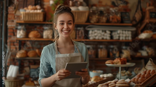 The smiling bakery worker © Volha