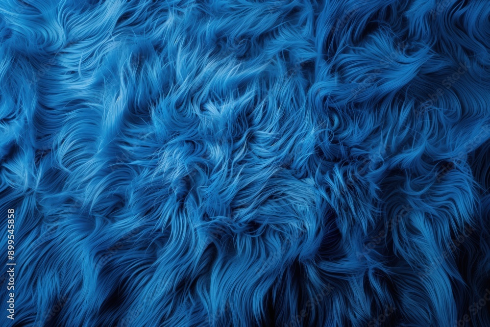 Close-up of blue faux fur texture with soft, flowing strands. Backdrop for fashion design, home decor, background with copyspace for vibrant, plush material Close-up of blue faux fur texture with soft, flowing strands. Backdrop for fashion design, home decor, background with copyspace for vibrant, plush material