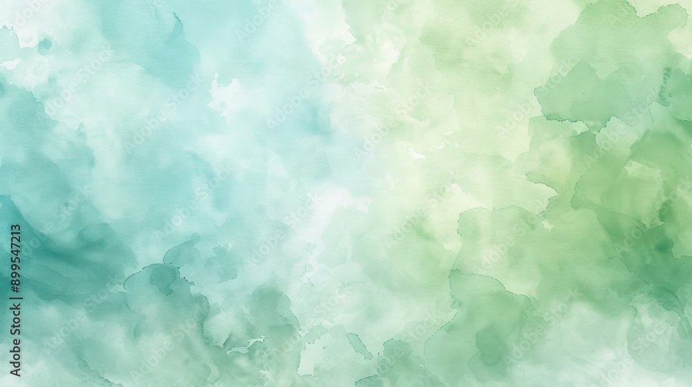 Watercolor background blending shades of green and light blue Watercolor background blending shades of green and light blue