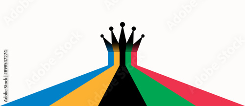 Colorful Olympic Games background or banner. Olympic modern lines with 5 correct colors.