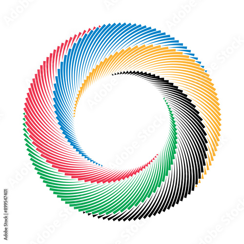 Colorful Olympic Games background or banner. Olympic modern lines with 5 correct colors.