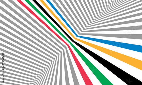 Colorful Olympic Games background or banner. Olympic modern lines with 5 correct colors.