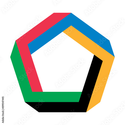 Colorful Olympic Games background or banner. Olympic modern lines with 5 correct colors.