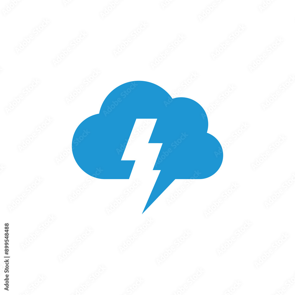 Thunder Cloud logo design vector template Thunder Cloud logo design vector template