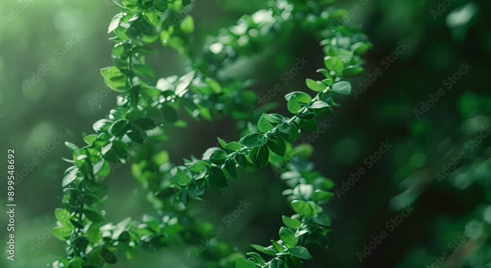 A green plant with leaves that are twisted together A green plant with leaves that are twisted together