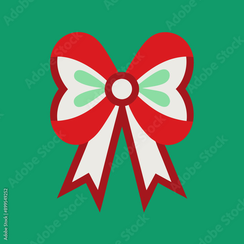 christmas lace bow vector illustration