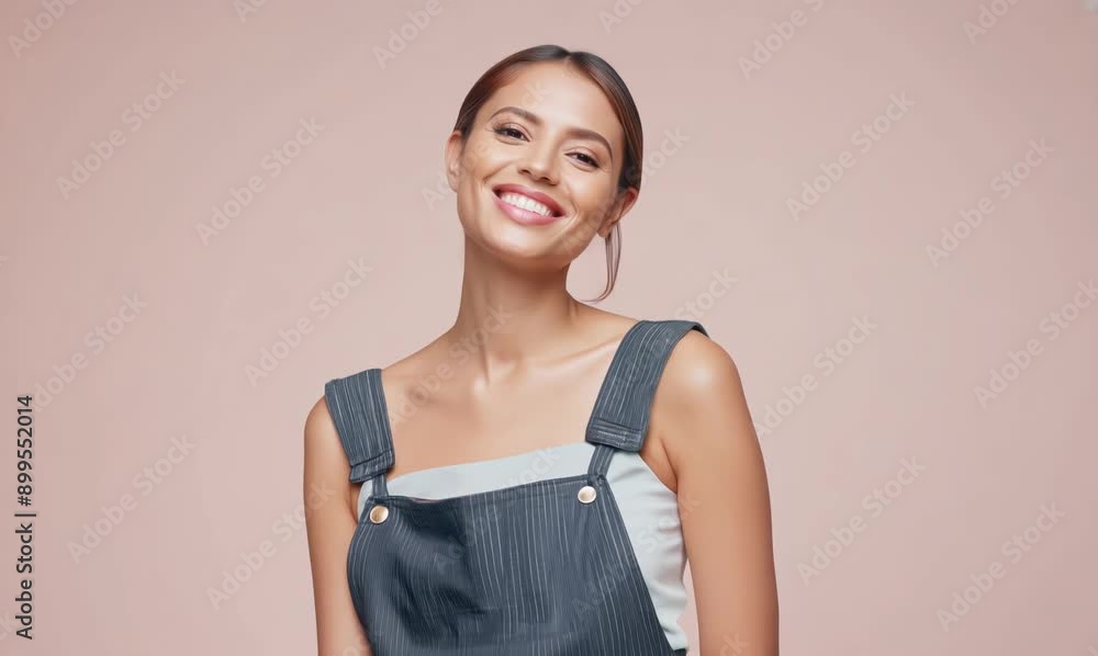 Portrait of a beautiful young asian woman smiling and looking at camera Portrait of a beautiful young asian woman smiling and looking at camera