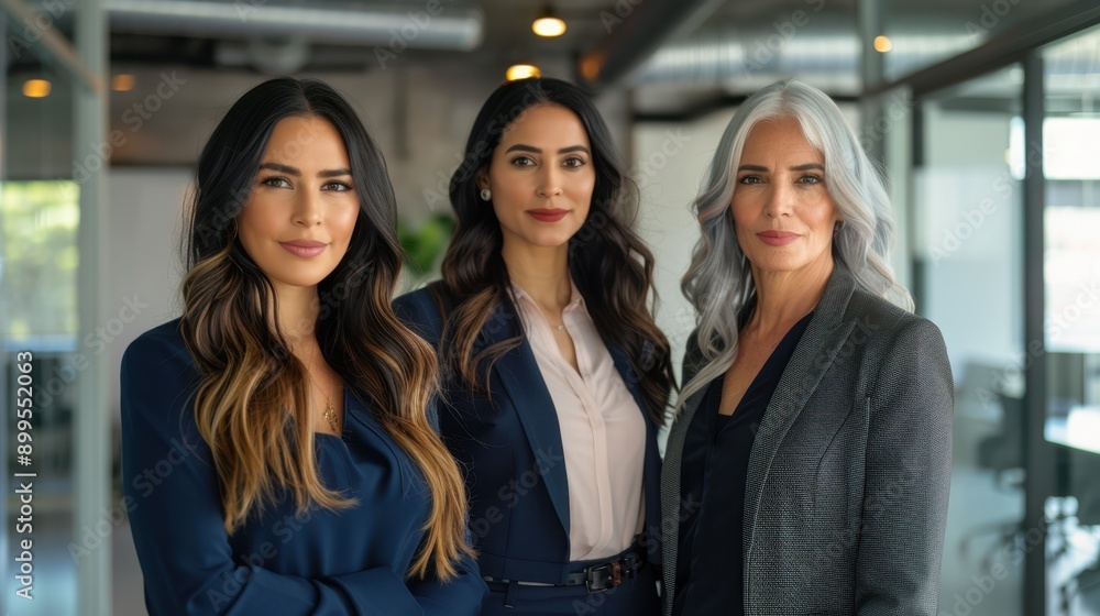 The confident businesswomen trio The confident businesswomen trio