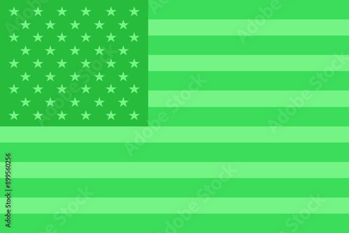 Green color american Flag design. Vibrant brat Flag of USA banner. Vector illustrtaion can used web background. Presidential election concept. EPS 10