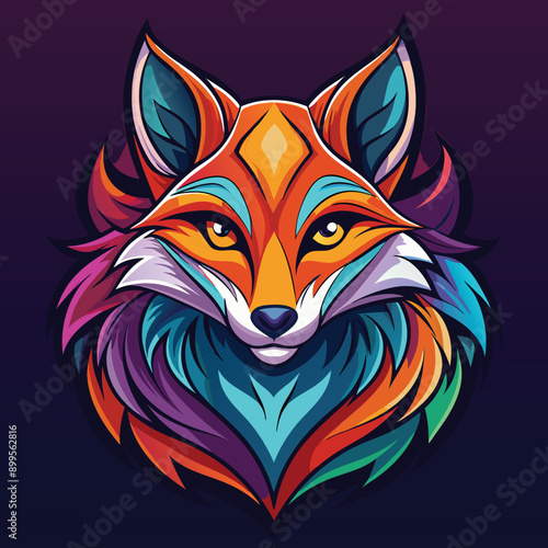 Furious fox sport club vector logo concept isolated on white background. Modern professional team badge mascot design. Ai generate 
