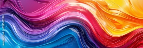 Abstract Colorful Swirling Liquid Texture