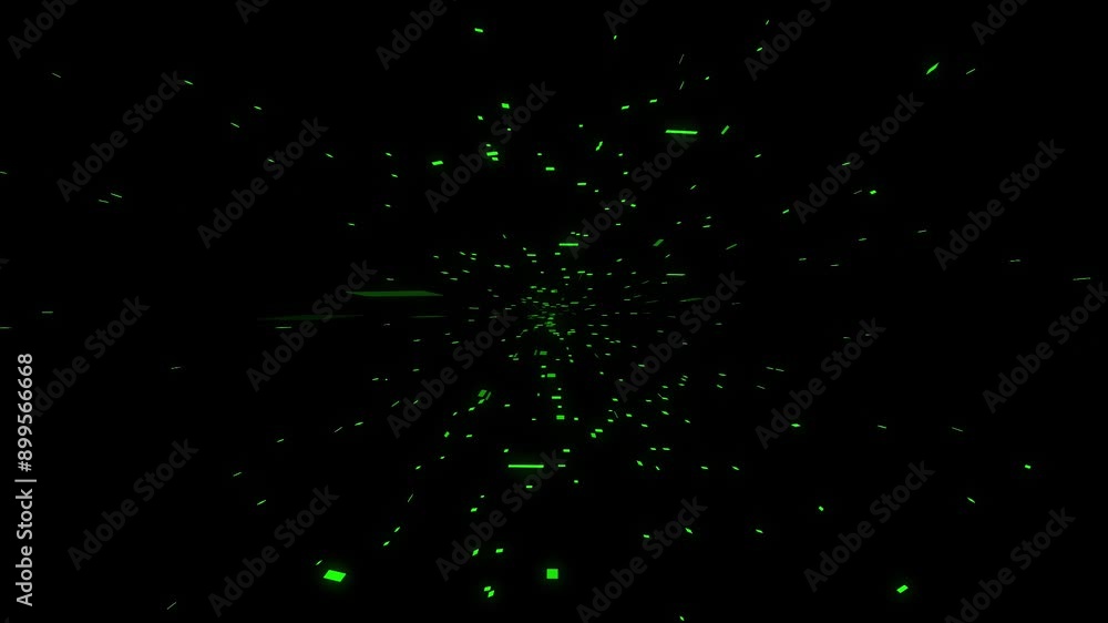 Abstract green lines flying technology background Abstract green lines flying technology background