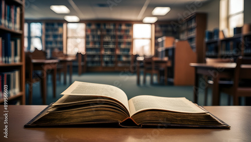 reading book in library
