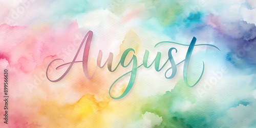 watercolor background with the word 