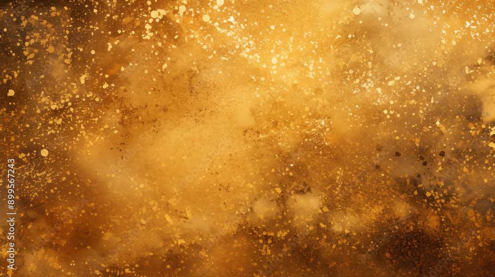 Rich Golden Splatter Pattern On Textured Background Rich Golden Splatter Pattern On Textured Background