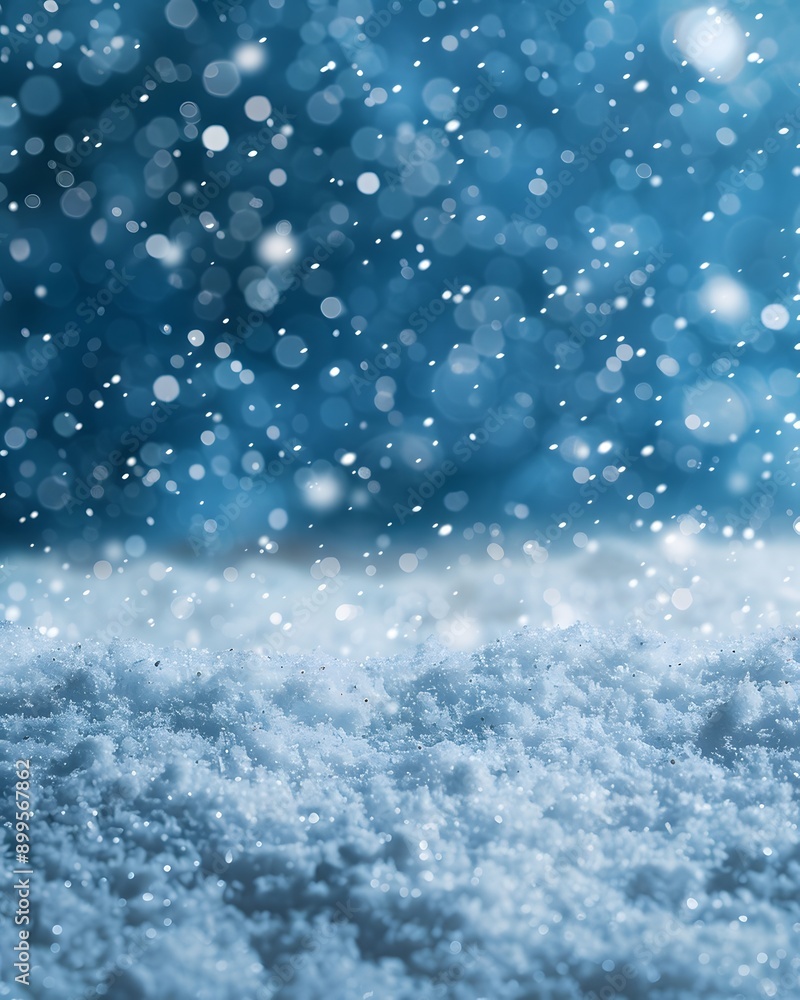 Snow background with bokeh lights and snowdrifts Snow background with bokeh lights and snowdrifts