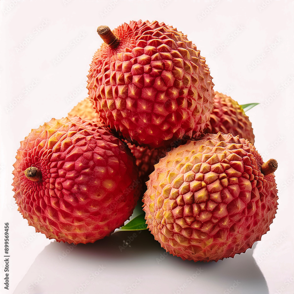 Fresh a pile lychee, organic isolated on white background. Fresh a pile lychee, organic isolated on white background.
