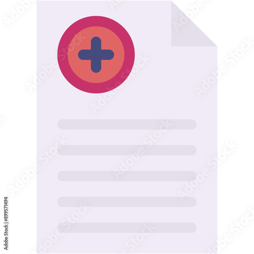 Vector Icon Medical Report, Report, Medical, Hospital, Healthcare and Medical, Health Clinic