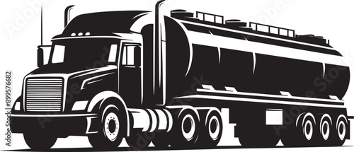 Rusty Tanker truck front silhouette vector illustration isolated on a white background