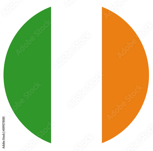 ireland flag button