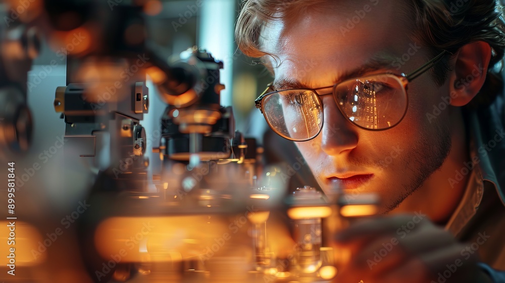 A physicist analyzing the properties of new materials A physicist analyzing the properties of new materials