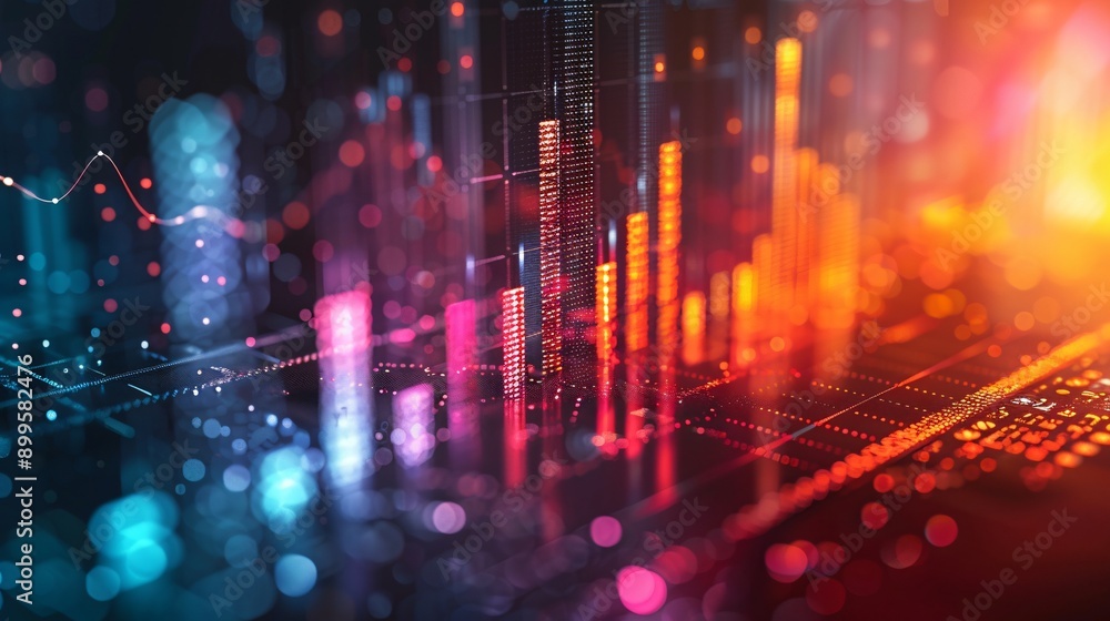Abstract Digital Data Visualization with Vibrant Colors Abstract Digital Data Visualization with Vibrant Colors