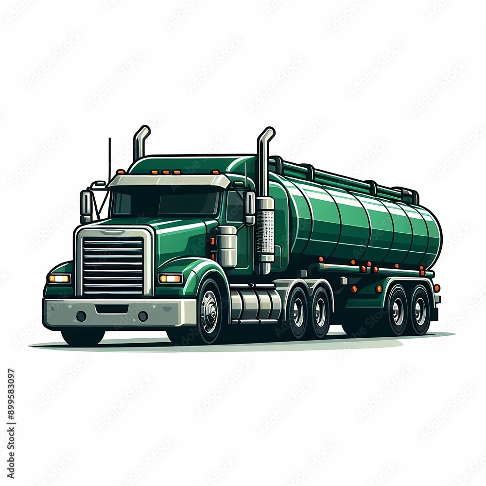 Tanker truck front silhouette vector illustration isolated on a white background Tanker truck front silhouette vector illustration isolated on a white background