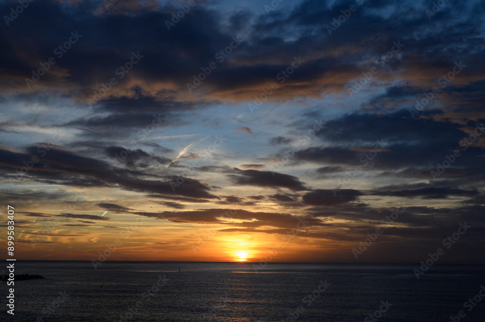 sunset over the sea sunset over the sea
