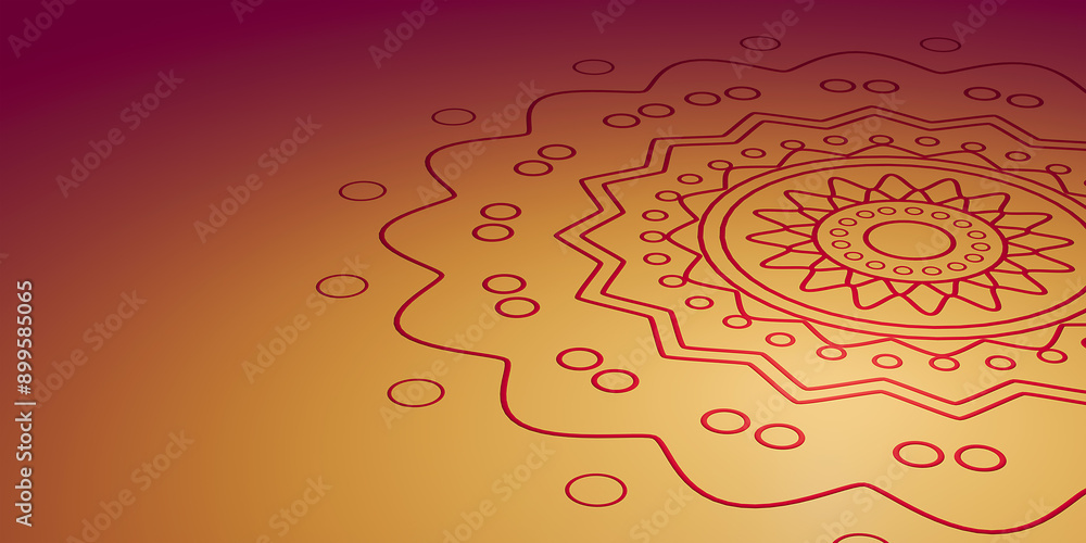 Obraz premium Happy Rakshabandhan Hindi greeting with Rakhi illustration. 3d render.