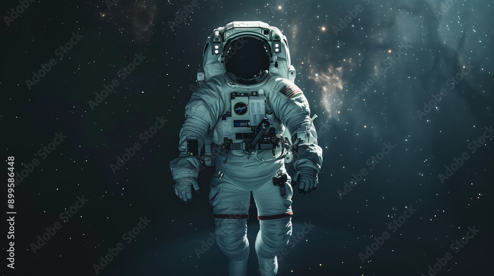 An Astronaut Floating in Space with Earth visible in the Background An Astronaut Floating in Space with Earth visible in the Background