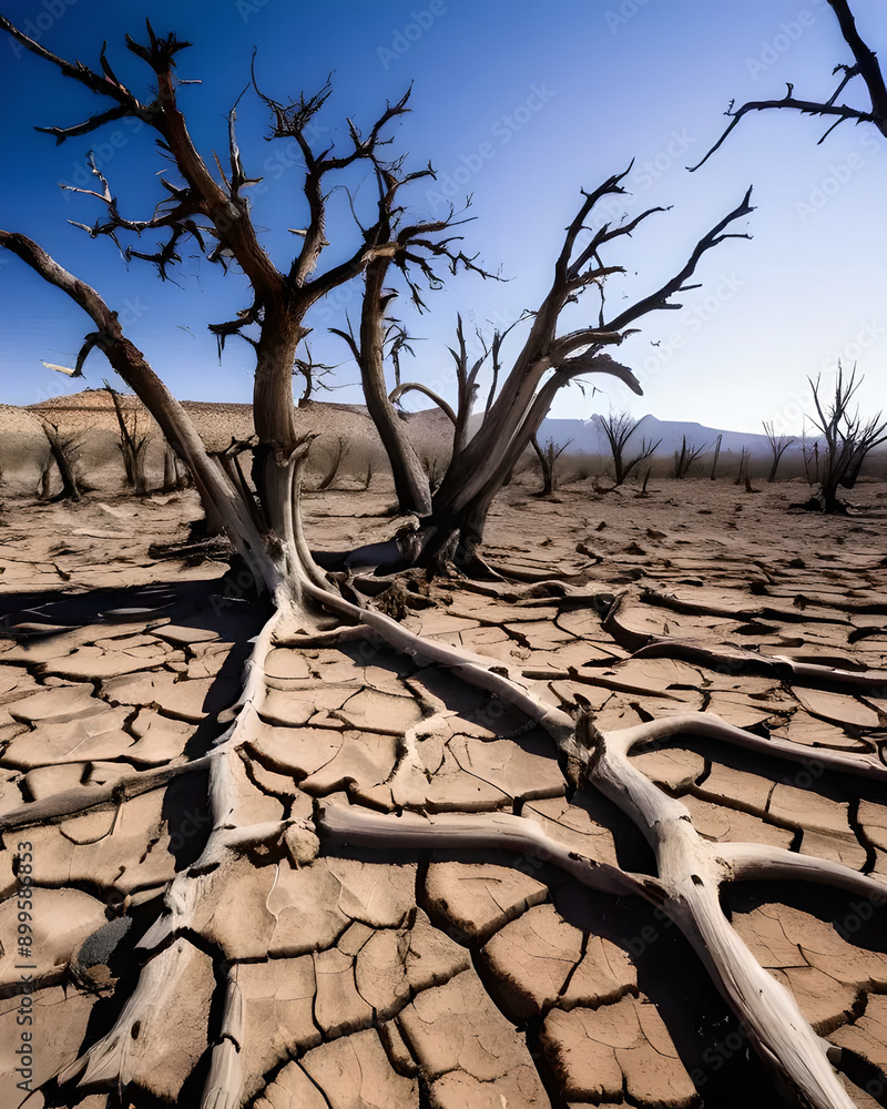 Concetto di cambiamento climatico, desertificazione del suolo, siccità distruzione del suolo Concetto di cambiamento climatico, desertificazione del suolo, siccità distruzione del suolo
