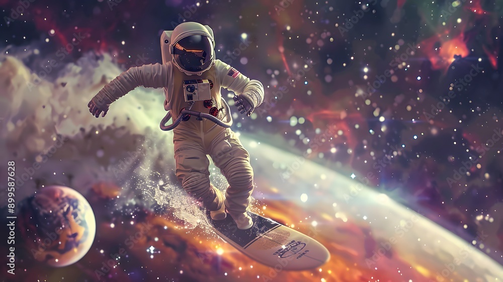 Astronaut Surf in Space Astronaut Surf in Space