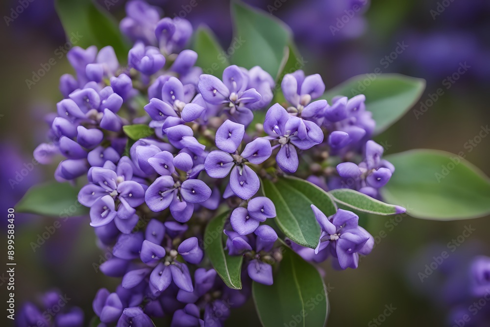 Texas mountain laurel flower bokeh background, AI Generated Texas mountain laurel flower bokeh background, AI Generated