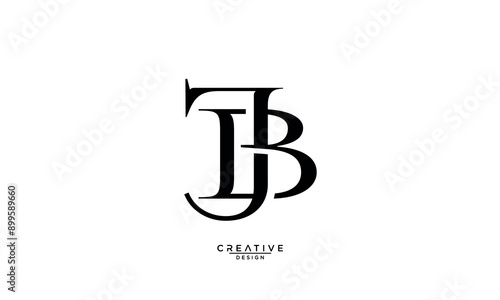 BJ, JB, B, J, Abstract Letters Logo Monogram