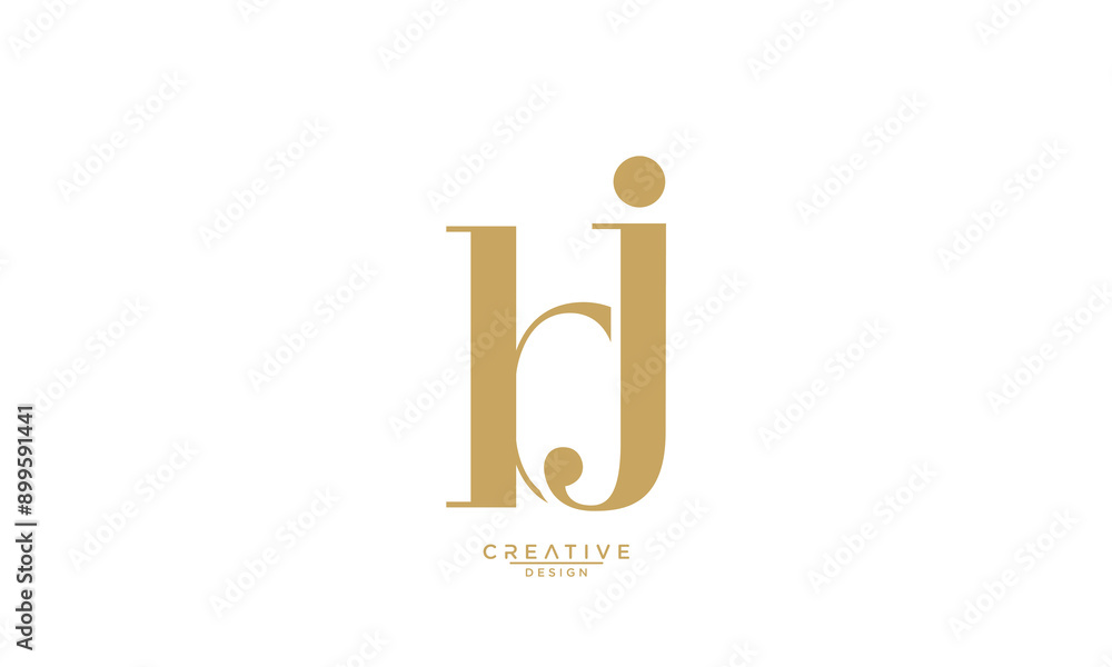 BJ, JB, B, J, Abstract Letters Logo Monogram BJ, JB, B, J, Abstract Letters Logo Monogram