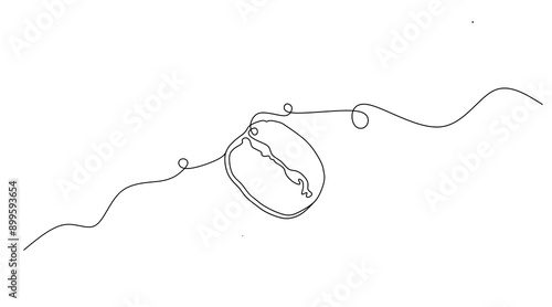 Line art coffe bean