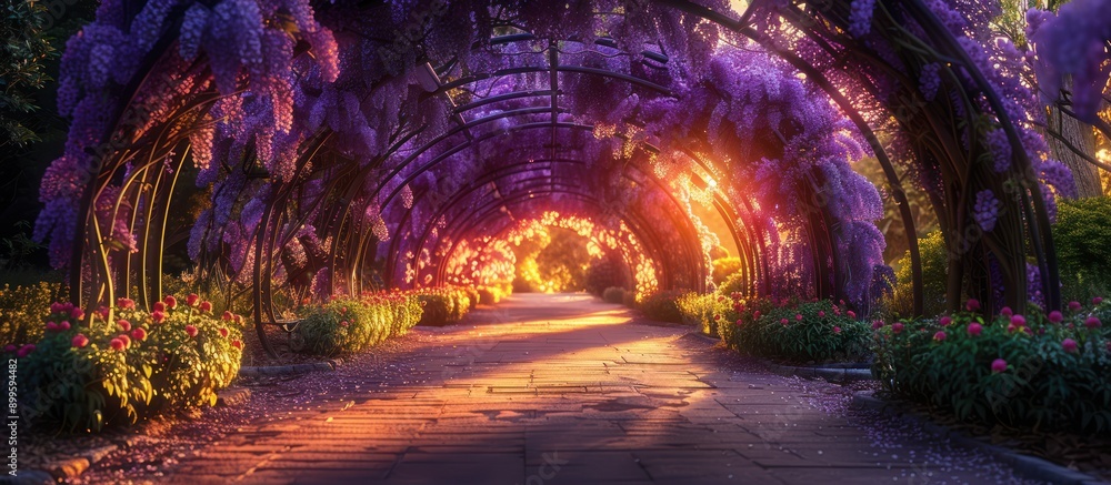 Fototapeta premium Wisteria Tunnel Pathway