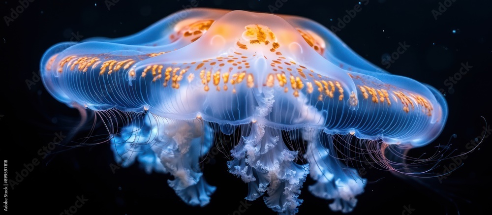 Fototapeta premium Close-up of a Bioluminescent Jellyfish