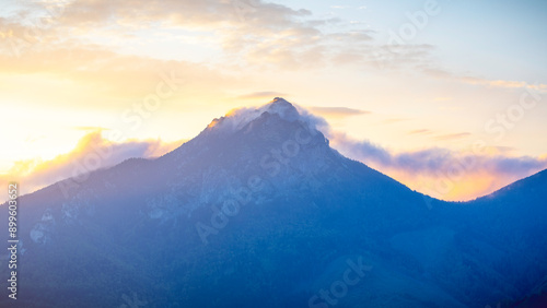 sunrise over the mountains