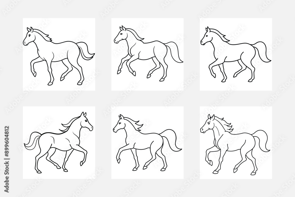 Exciting Horse Running Line Art Set for Kids Coloring
Exciting Horse Running Line Art Set for Kids Coloring
