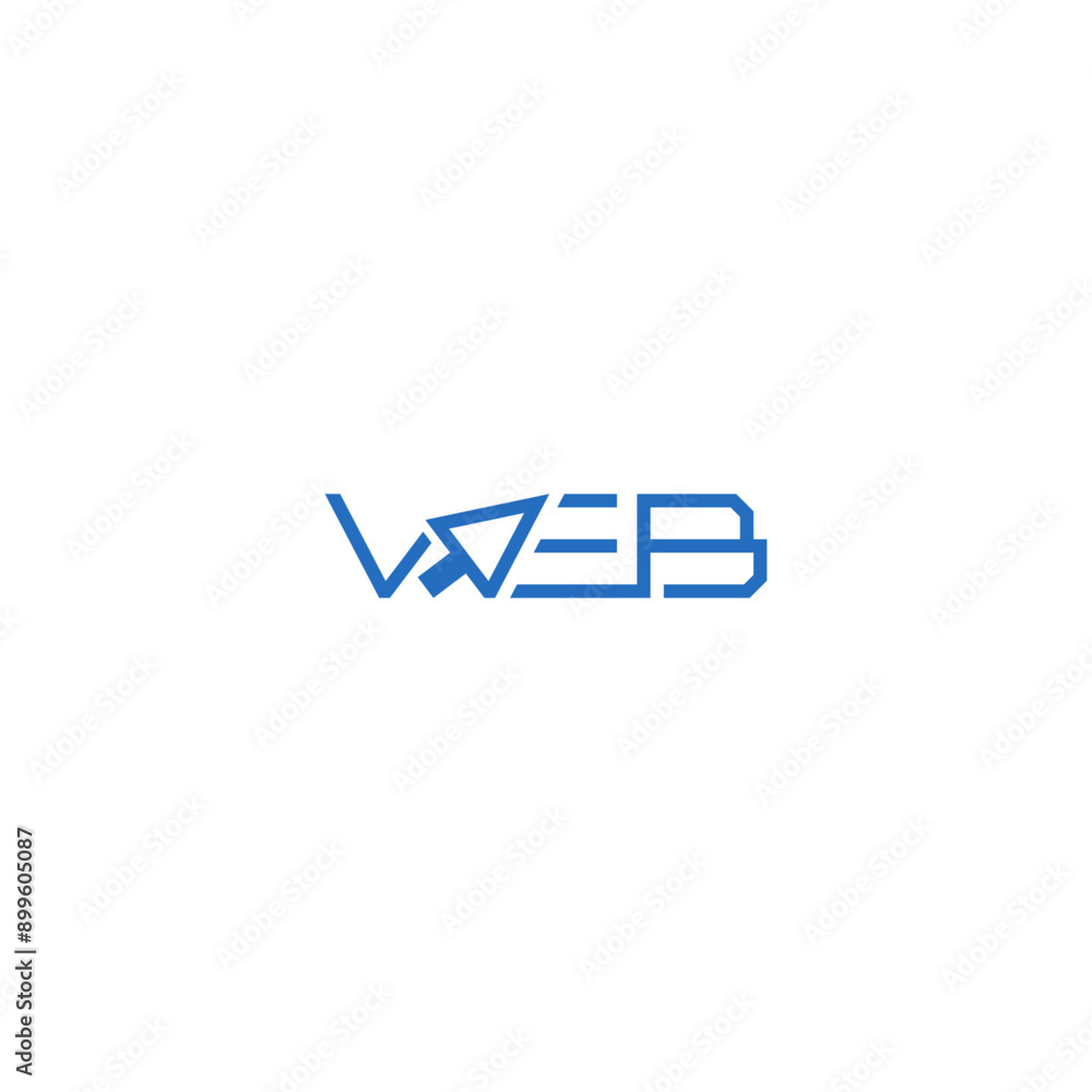 Web mouse arrow logo typographic design. Web mouse arrow logo typographic design.
