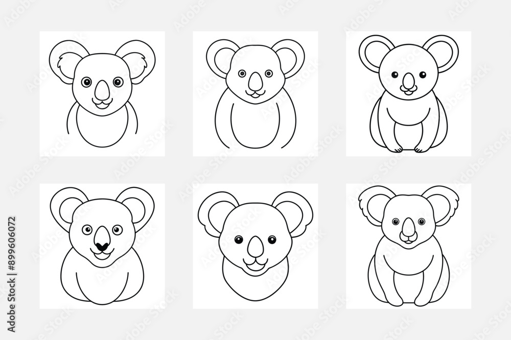 Whimsical Koala Line Art Set for Creative Kids
Whimsical Koala Line Art Set for Creative Kids