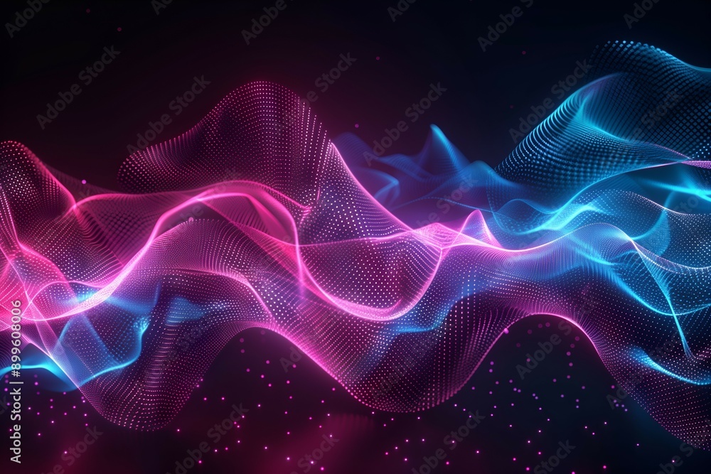 Vibrant Digital Waveform Abstract Background Vibrant Digital Waveform Abstract Background